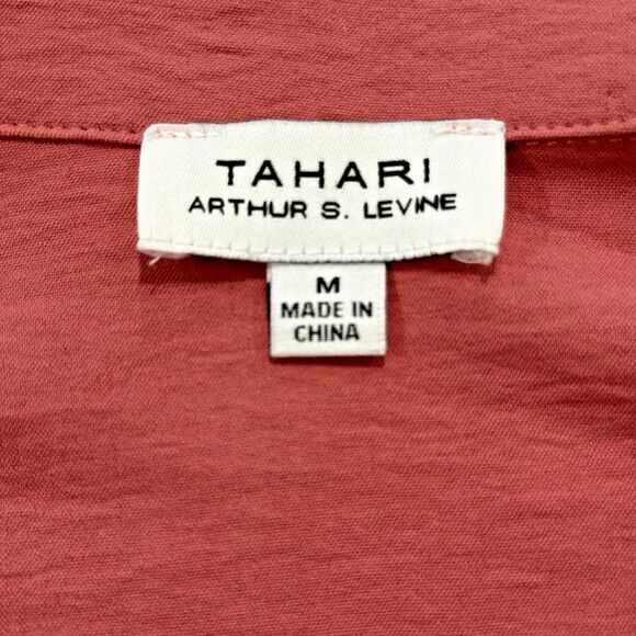NWT Tahari Shirt Dress Women M Rose Pink Collared Long Sleeve Button Casual - Picture 7 of 12